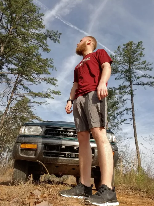 Just out in the forest. Hiking, mudding. 