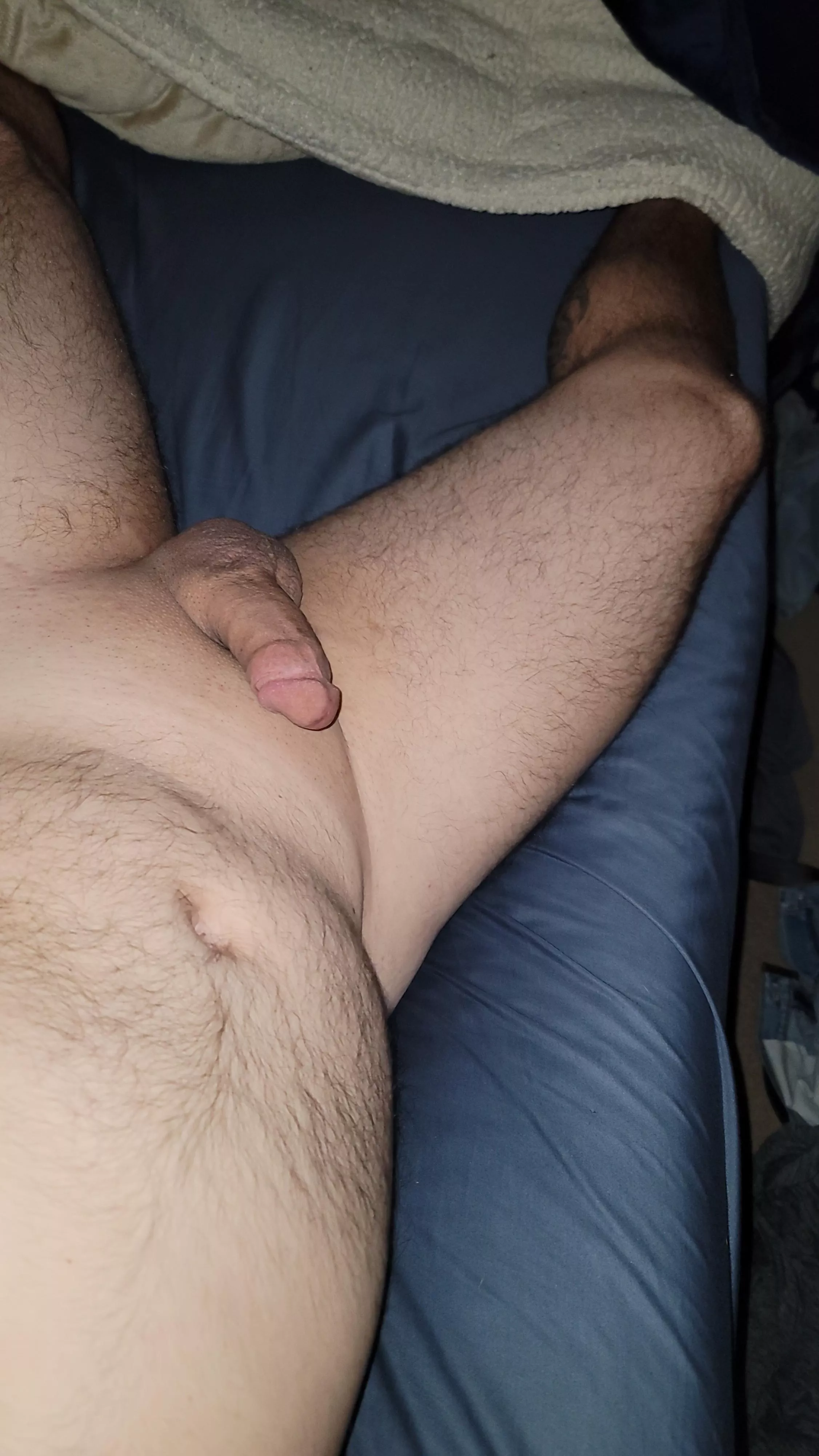 Laying in bed horny