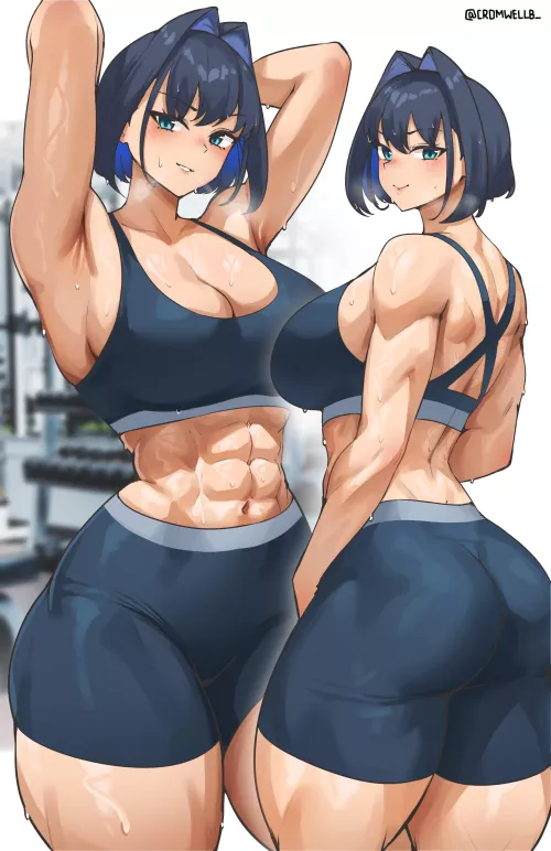 Muscular Kronii (cromwellb) [Hololive]