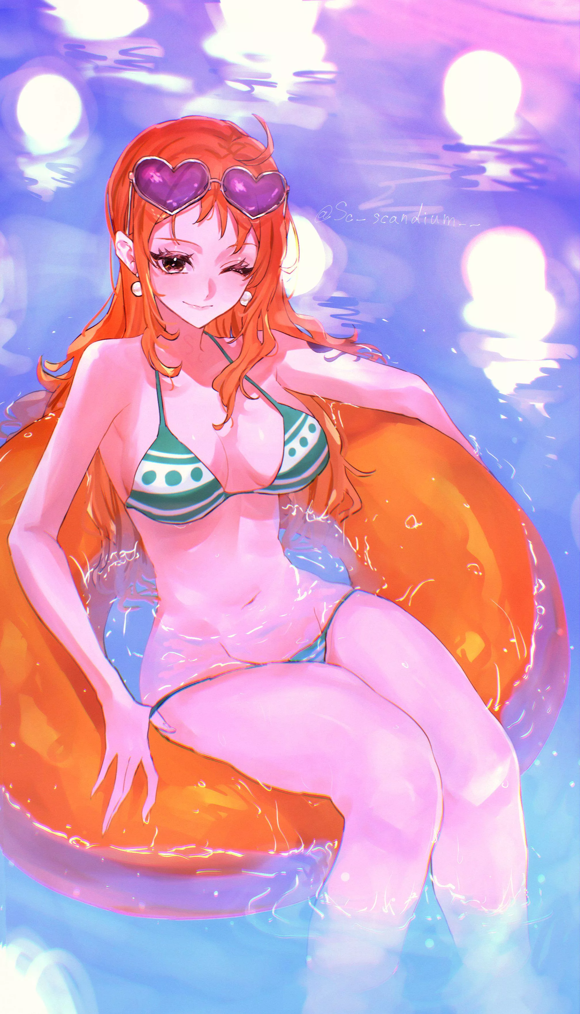 Nami Relaxing On Her Floatie (Sc_scandium) [One Piece]