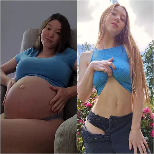 Pregnant belly vs mombod 