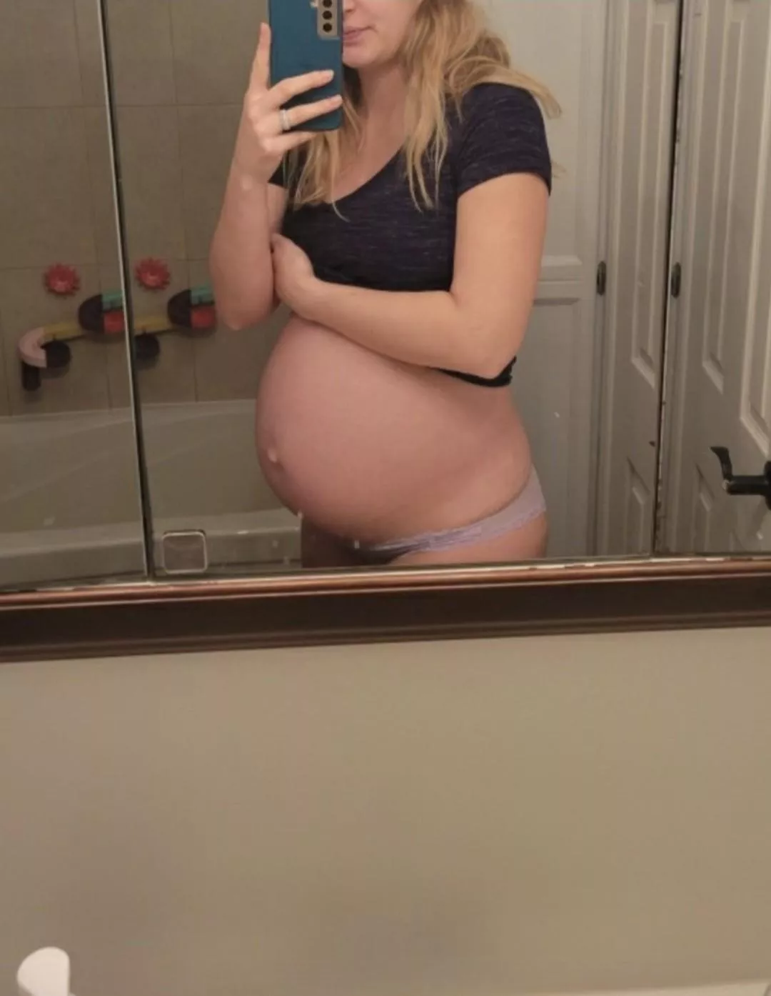 Purple and preggo!