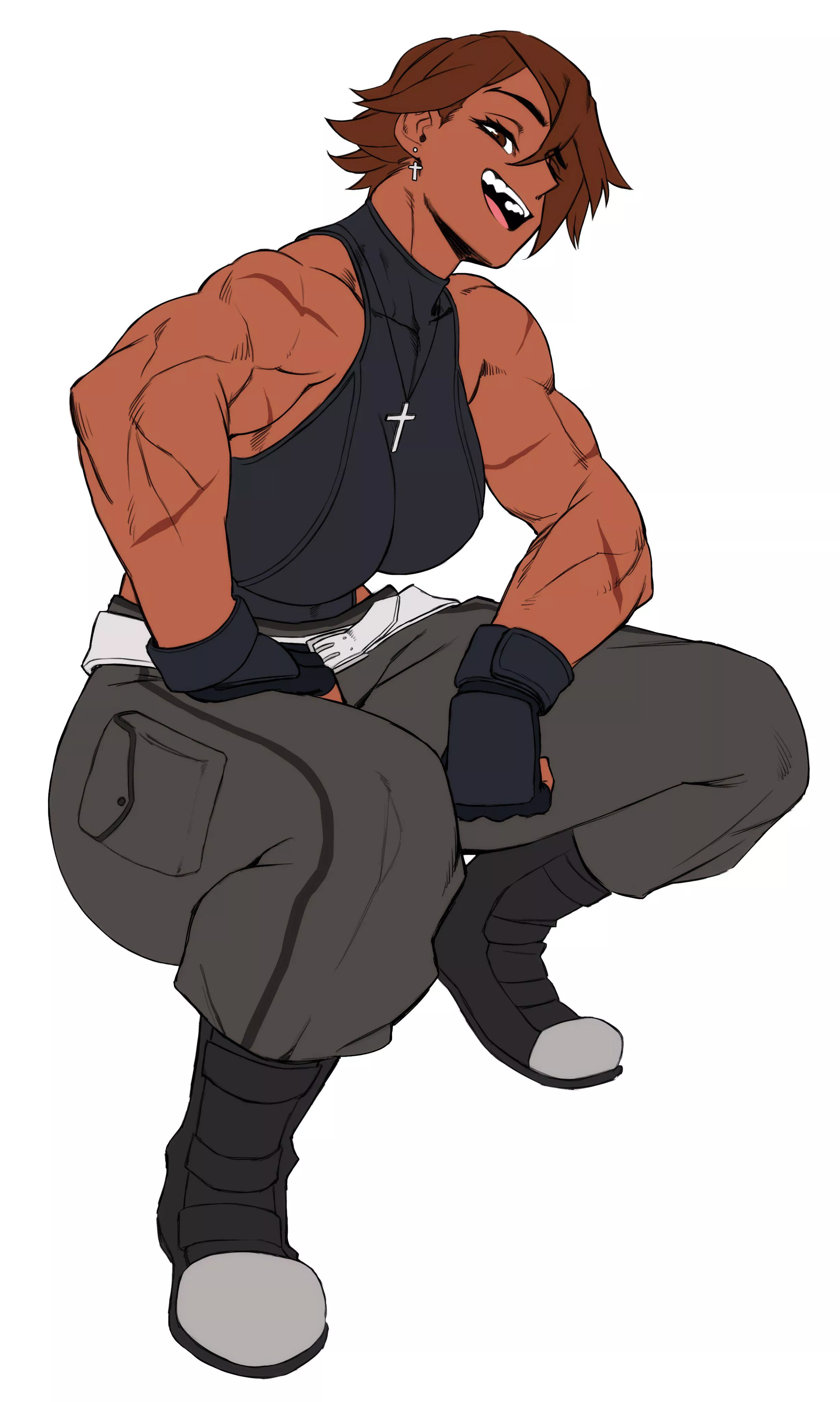 Squatting in cargo pants [@Sotchosis]