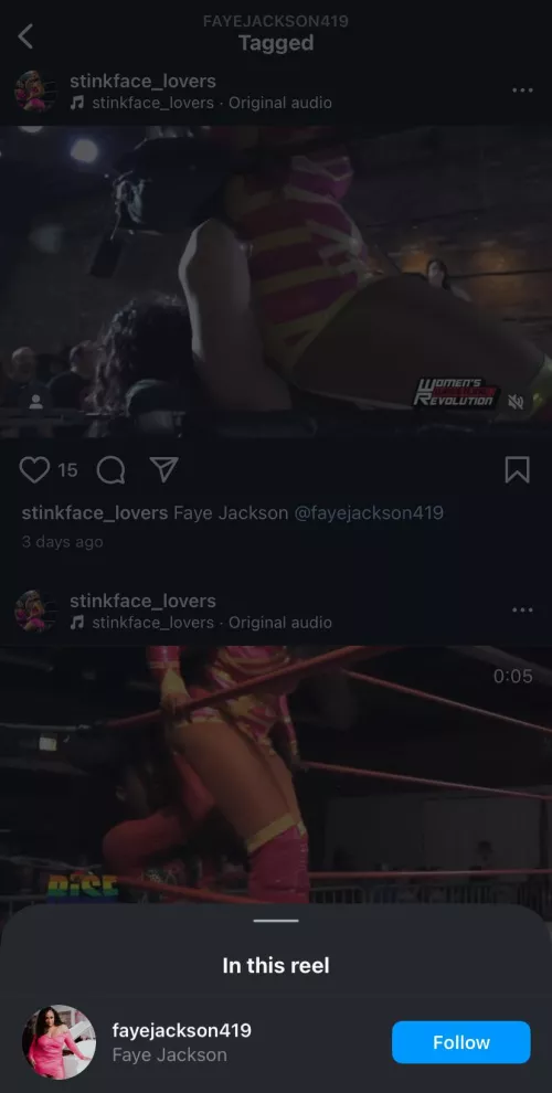 Stop tagging wrestlers in stink face posts! It causes them to stop doing the move because they get creeped out smdh