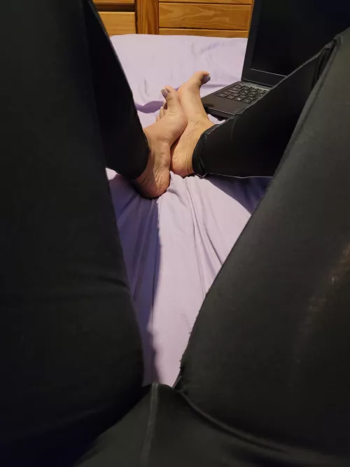 The goddess needs a foot massage after a long day 