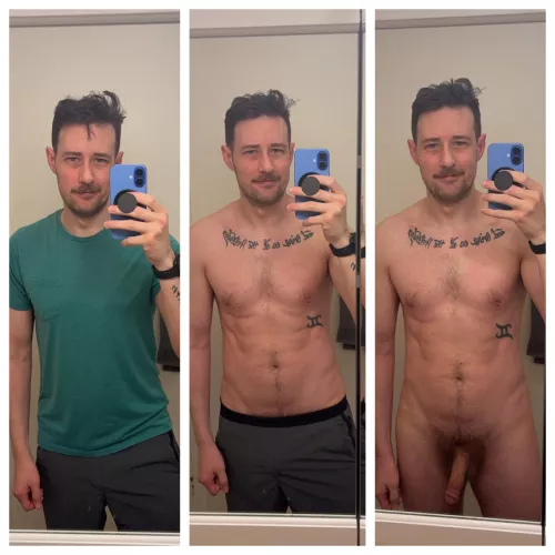 The layers of my gym outfit 