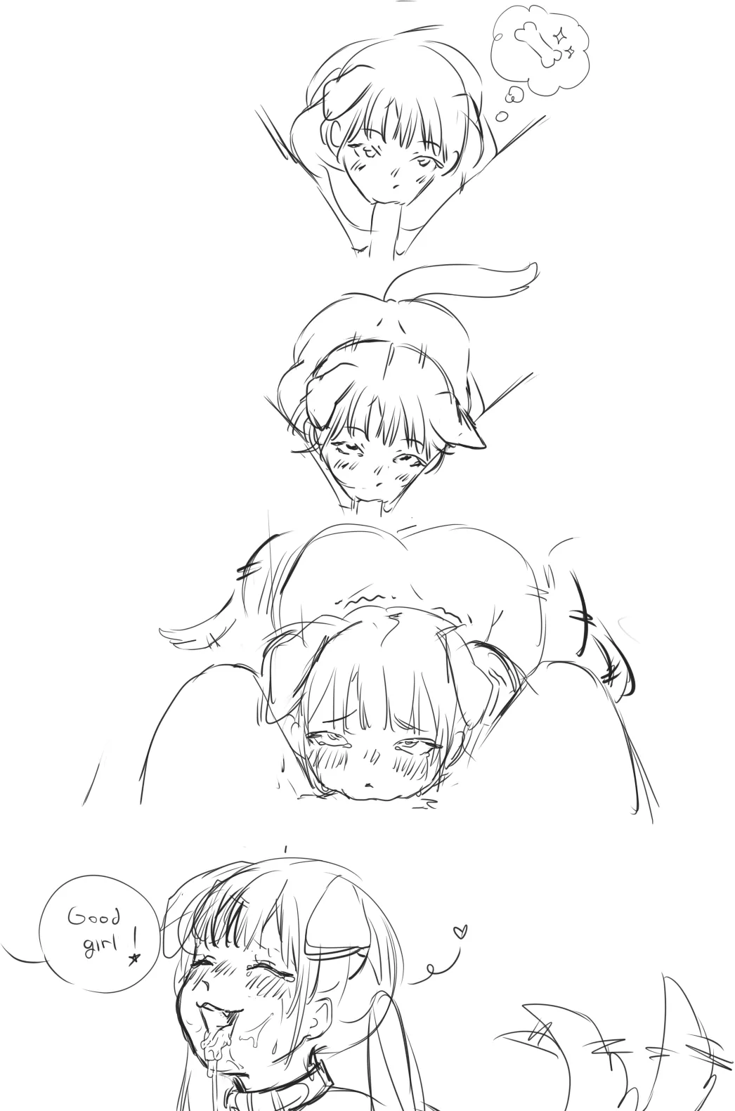 the pup wanted to play with her favorite bone, so her owner gave it to her for me