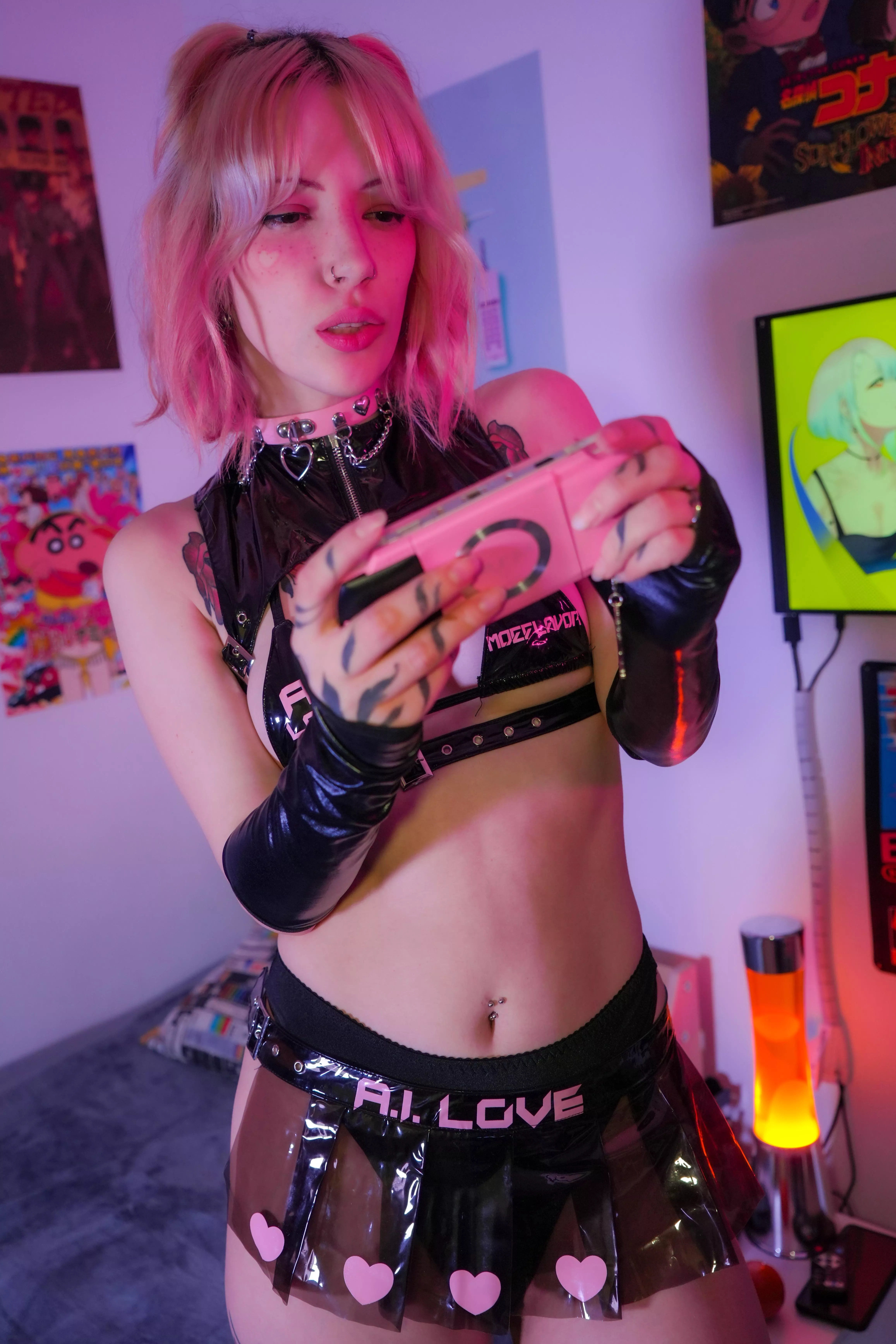 this pink psp matched my outfit perfectly