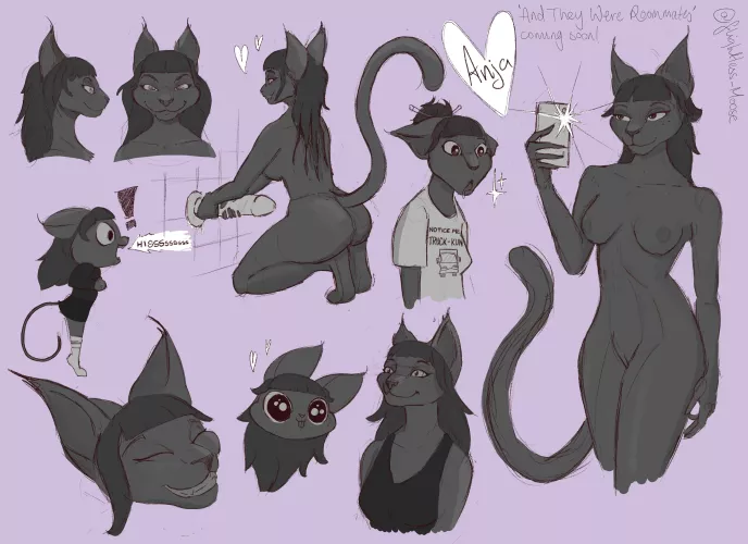 A character sheet for Anja [F] from my upcoming comic! (Flightless-Moose) (OC)