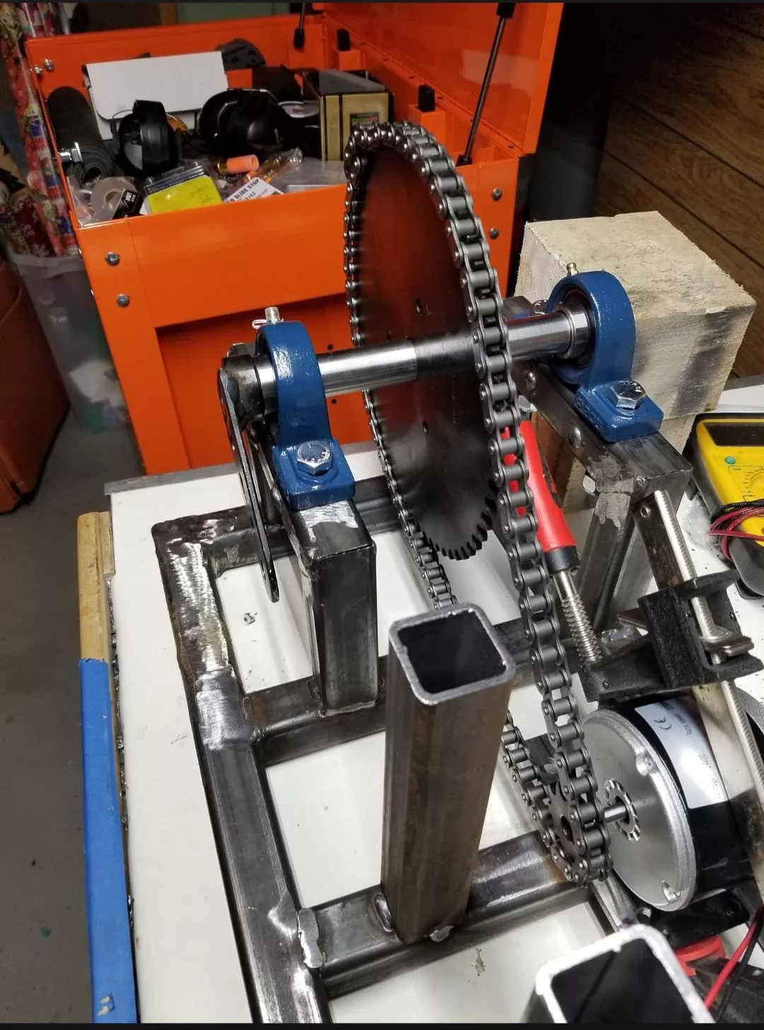 F Machine using electric scooter motor. Steam punk industrial. 