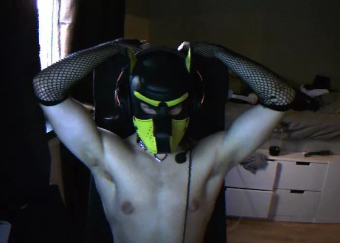 Flexing my puppy body 