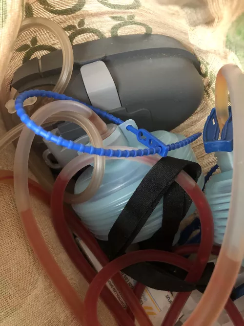 Got bit by a police dog and now I gotta carry around a shopping bag of blood ✌️ 