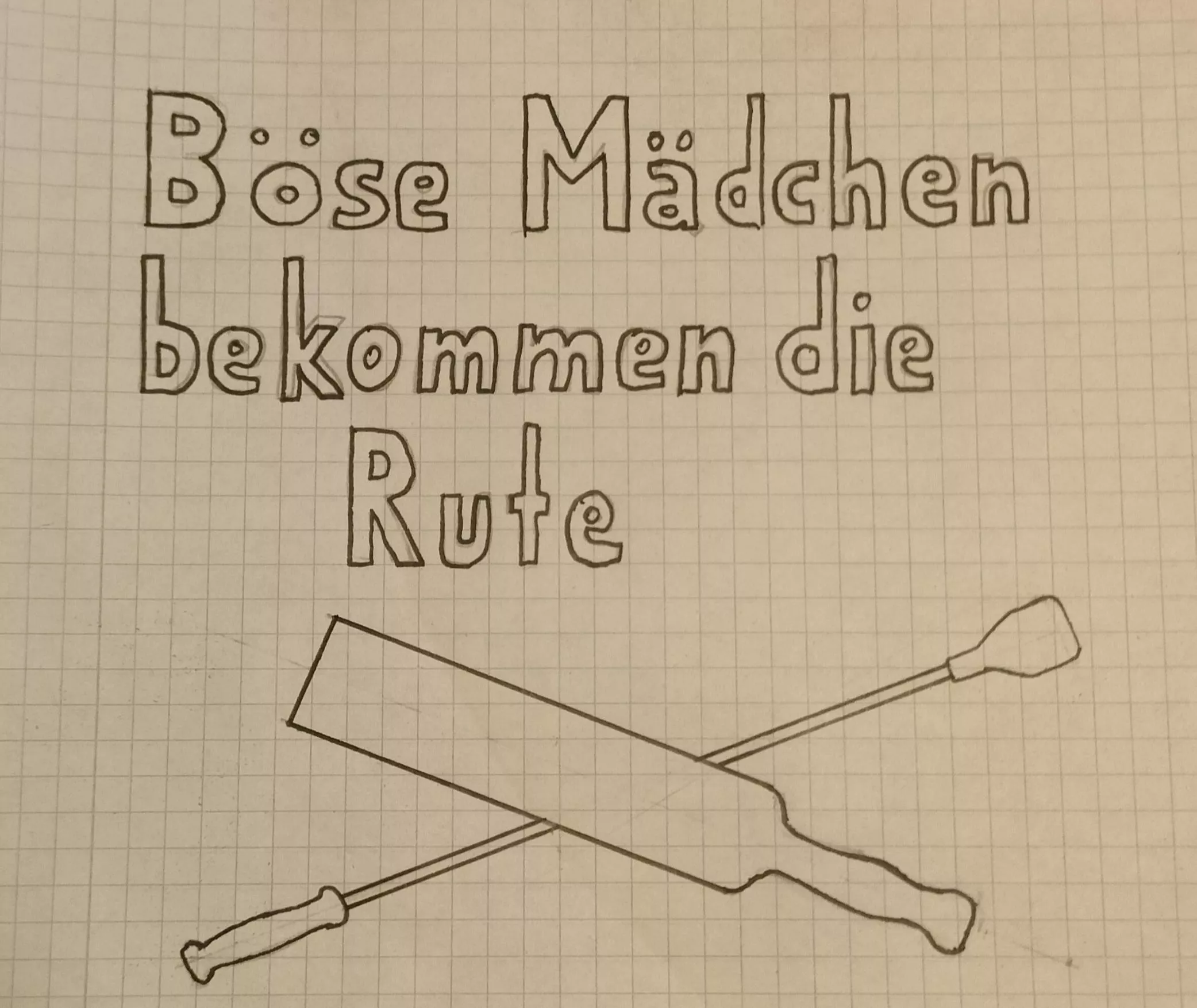 I designed a christmas sweater, translated it means: bad girls get the cane.