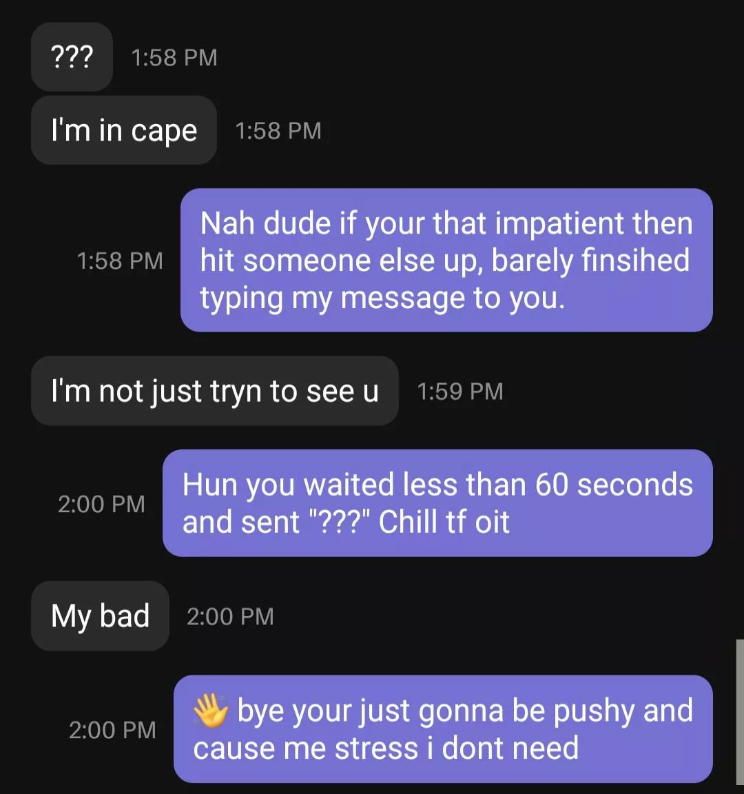 This gets your ass rejected, every. Single. Time. 