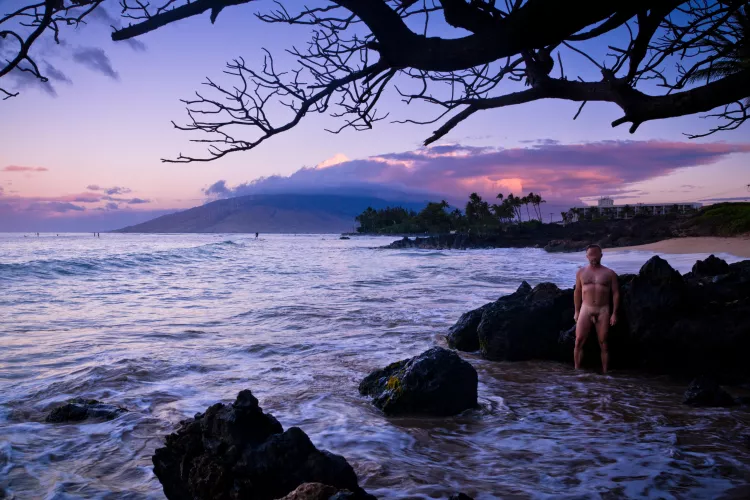 when in Maui, the sunrises is often as good as the sunset and even better for quick secret dip