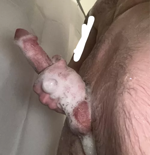 24m edging my soapy cock