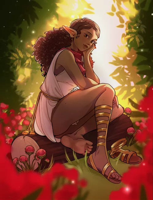 An elven mage needs her soles licked and worshiped [OC]