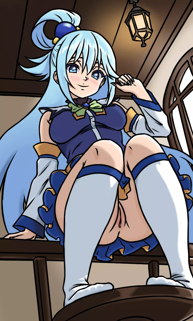 Aqua does not wear panties (PuddleGoddess)