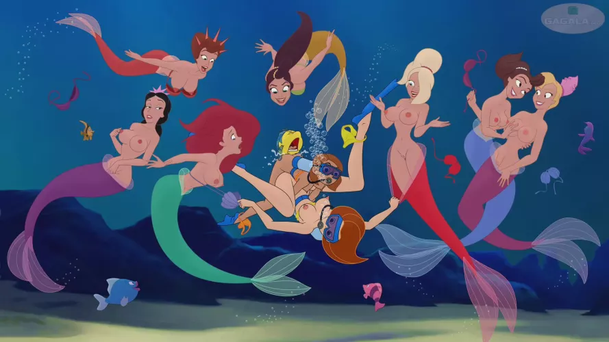 Ariel and other Mermaids stripped by Kim and her sis (ENF) - for admins look at Ariel face it IS ENF