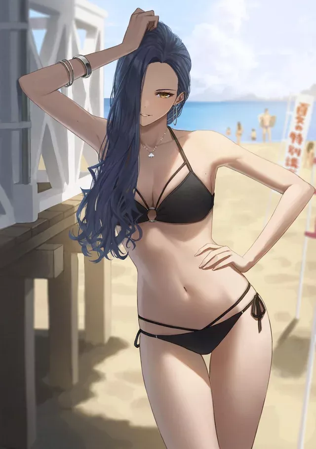 Beach day with onee-san
