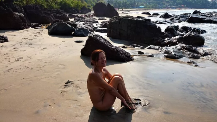 black stones - black sand