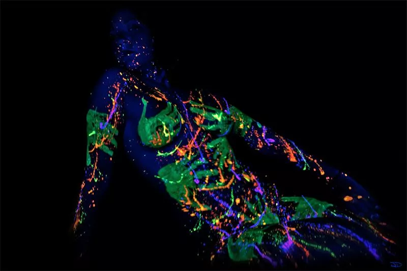 Blacklight Bodypainting by Me