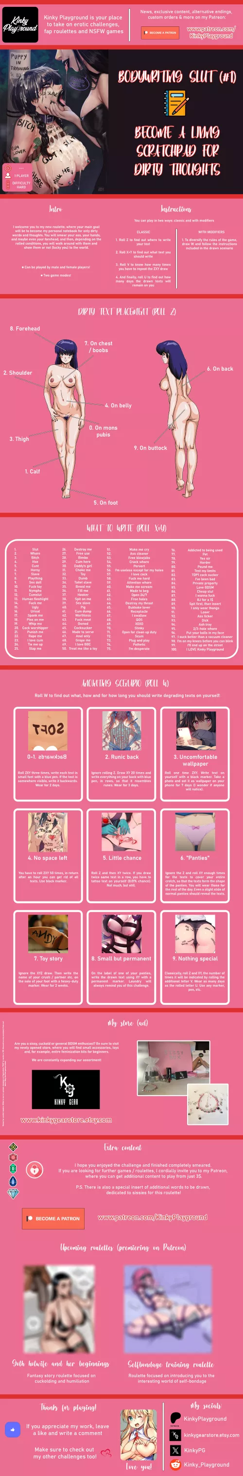 BODYWRITING SLUT (#1) – Kinky Playground