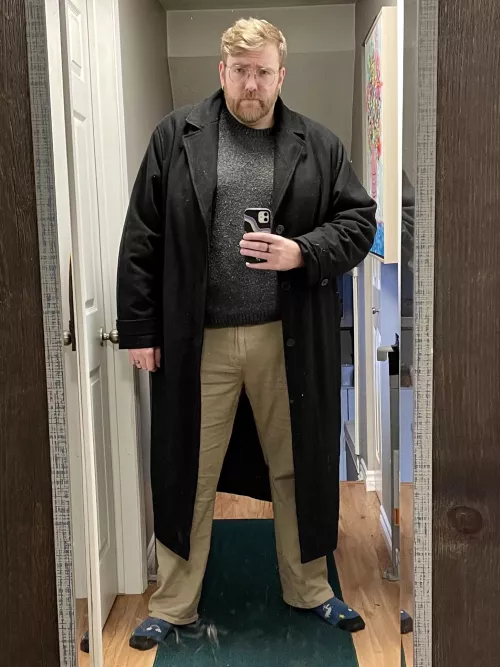 Could do without the full meter of snow, but I do love wearing a big coat