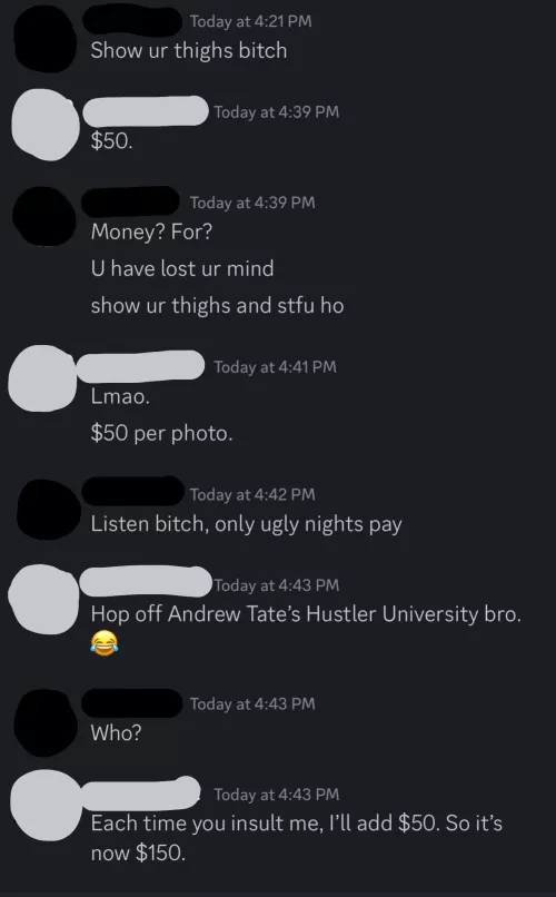 DM’s a SW gets mad when he had to pay 😂