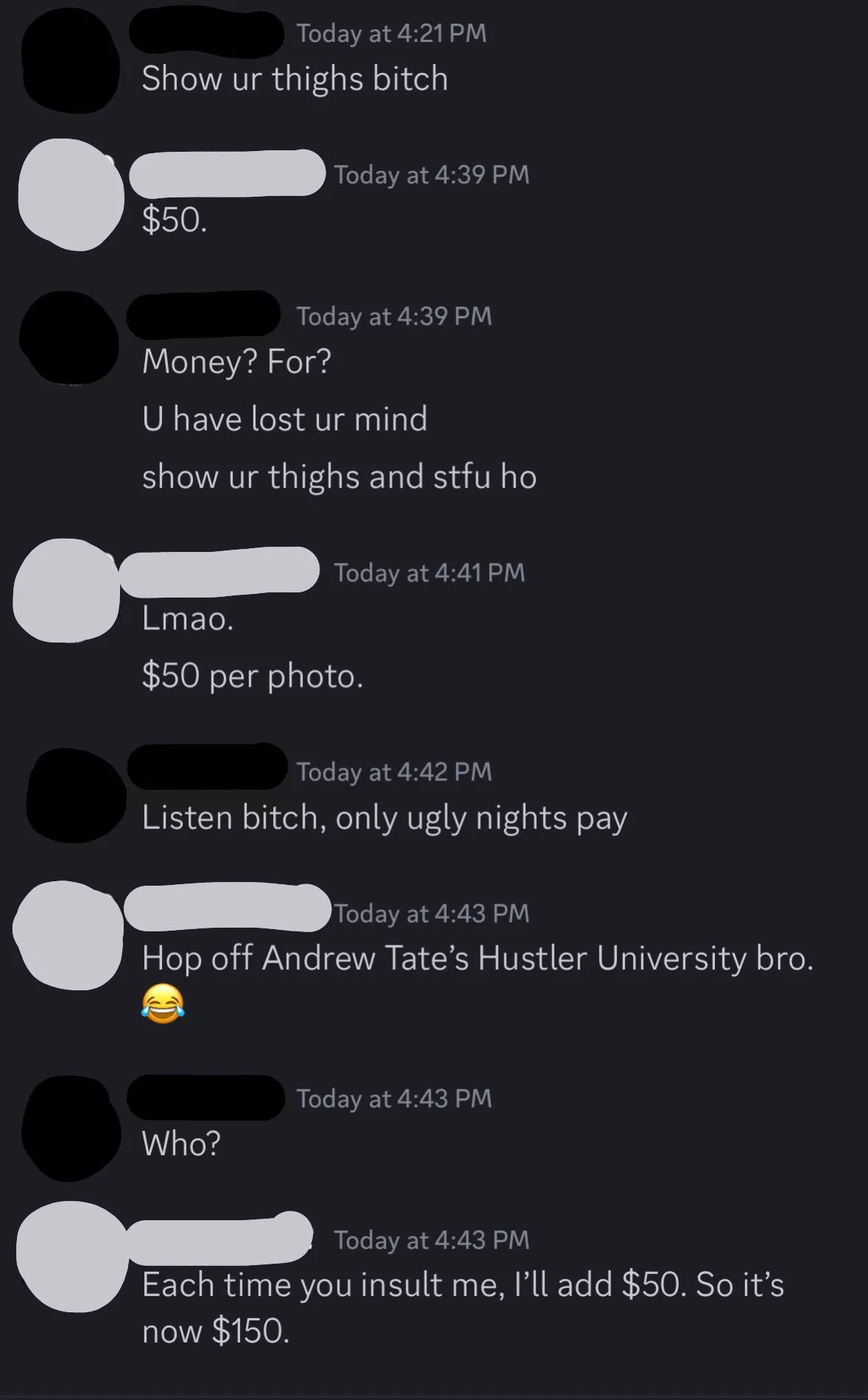 DM’s a SW gets mad when he had to pay 😂