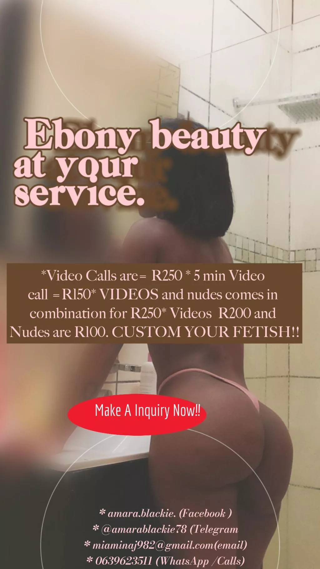 EBONY BEAUTY AT YOUR SERVICE 