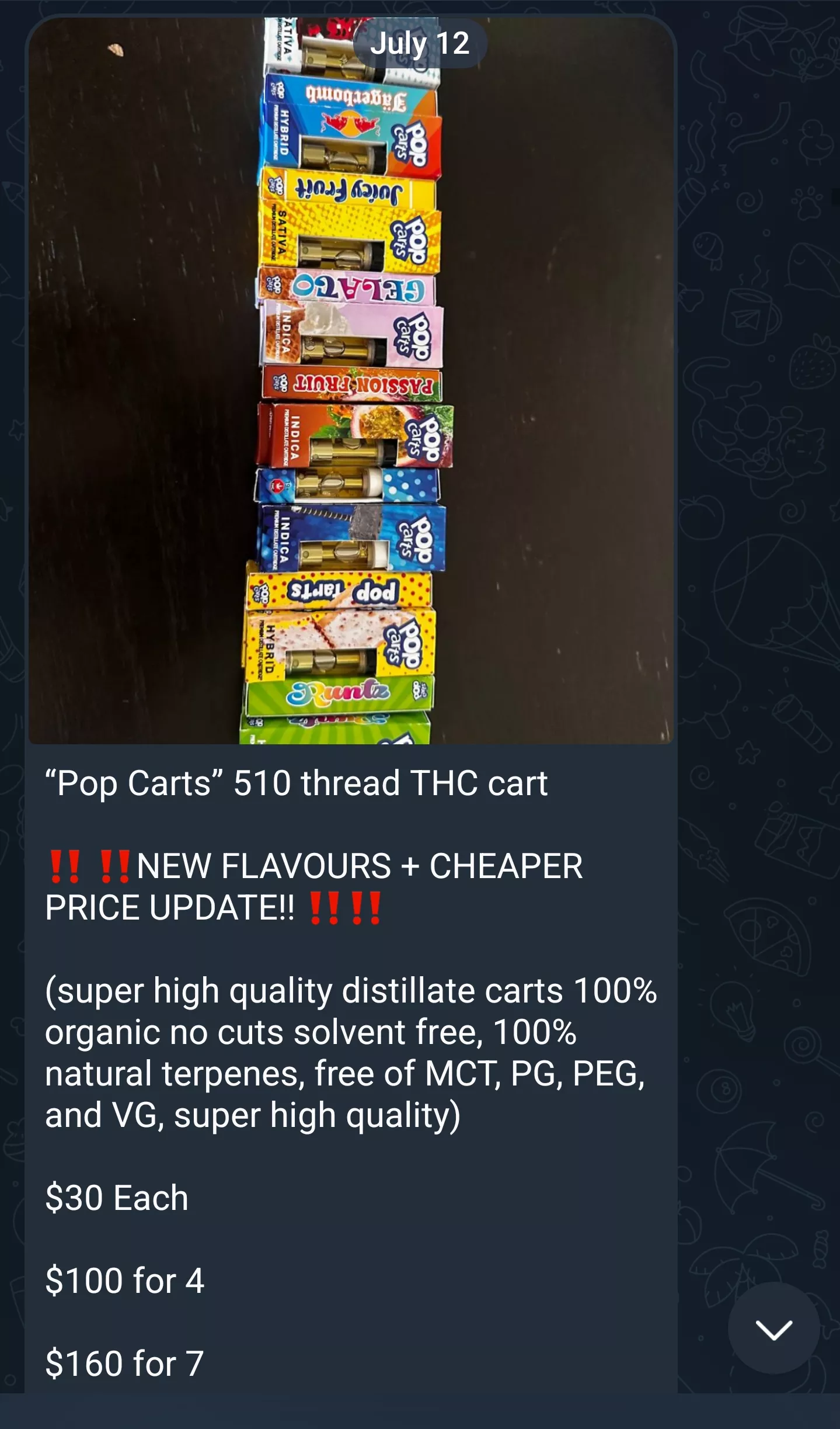 Follow up on popcarts 😭