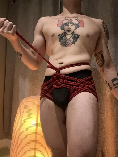 Fun lil self tie hip harness