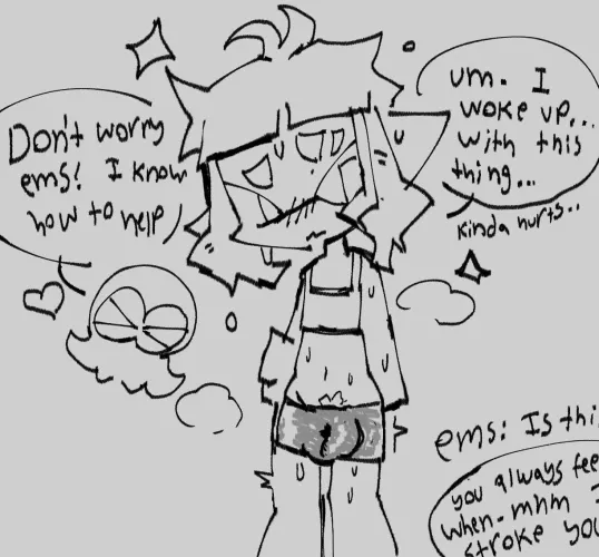 futa sketch from upcoming doodle sheet of my friend's femboy, Code 