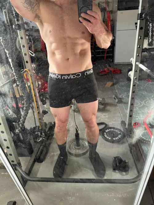 Garage workout about to go down 