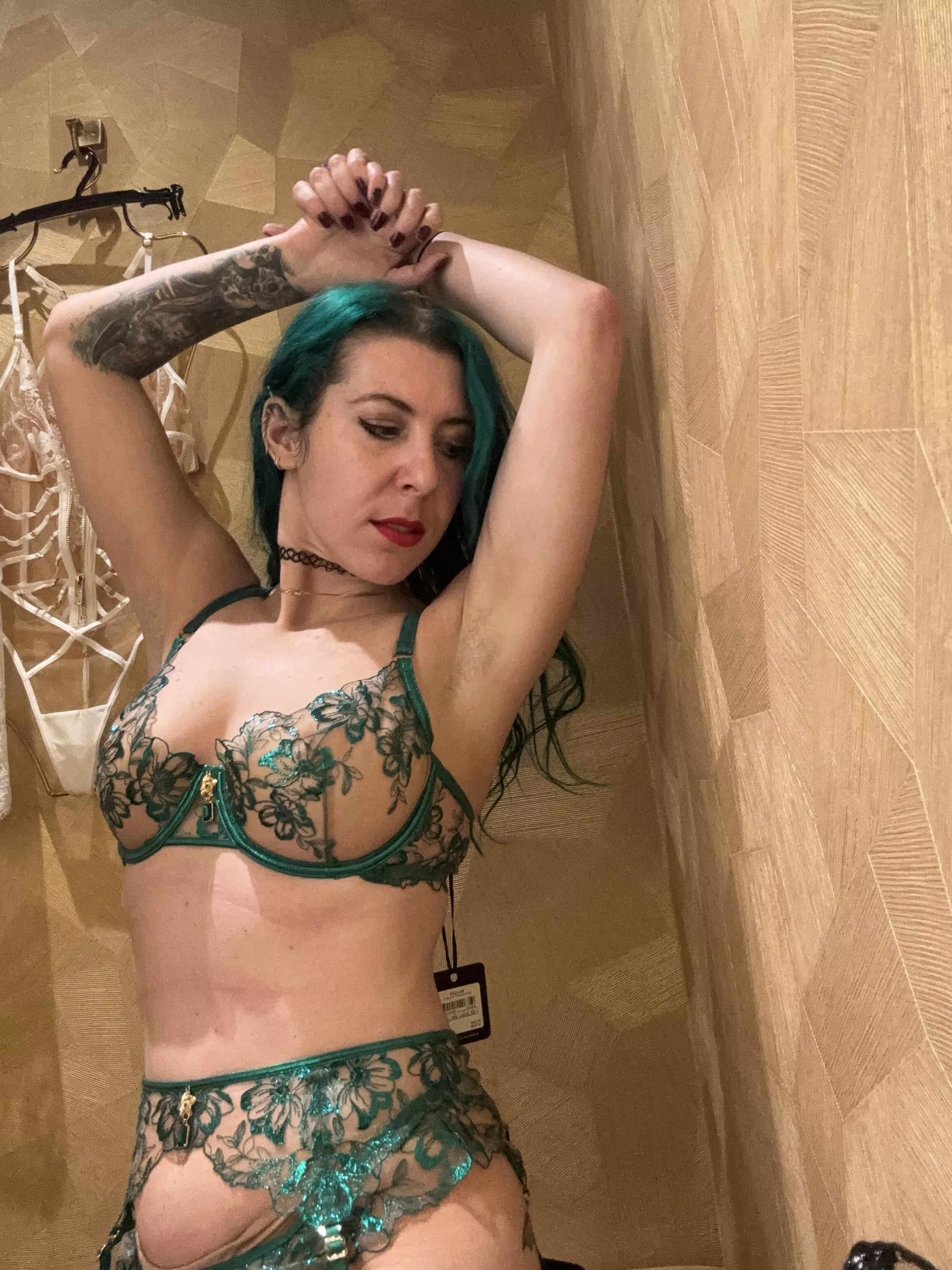 Getting lacy and racy in the changing room