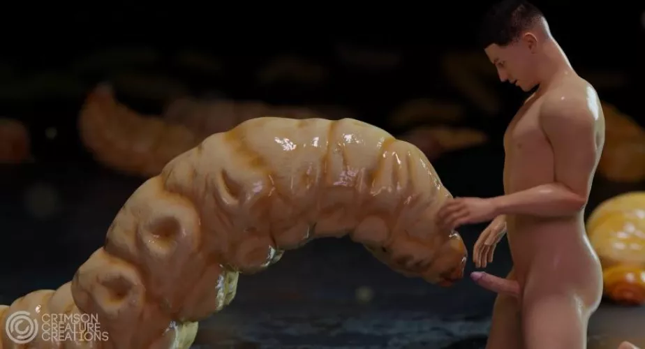 Giant maggots need my cock for their breeding season 