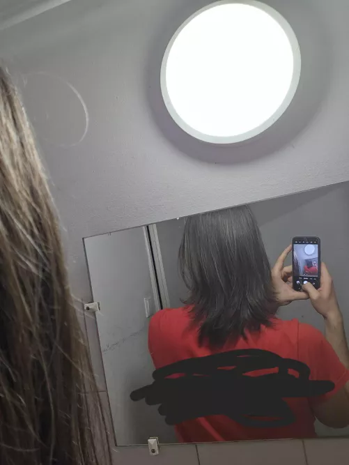 Growing out long hair