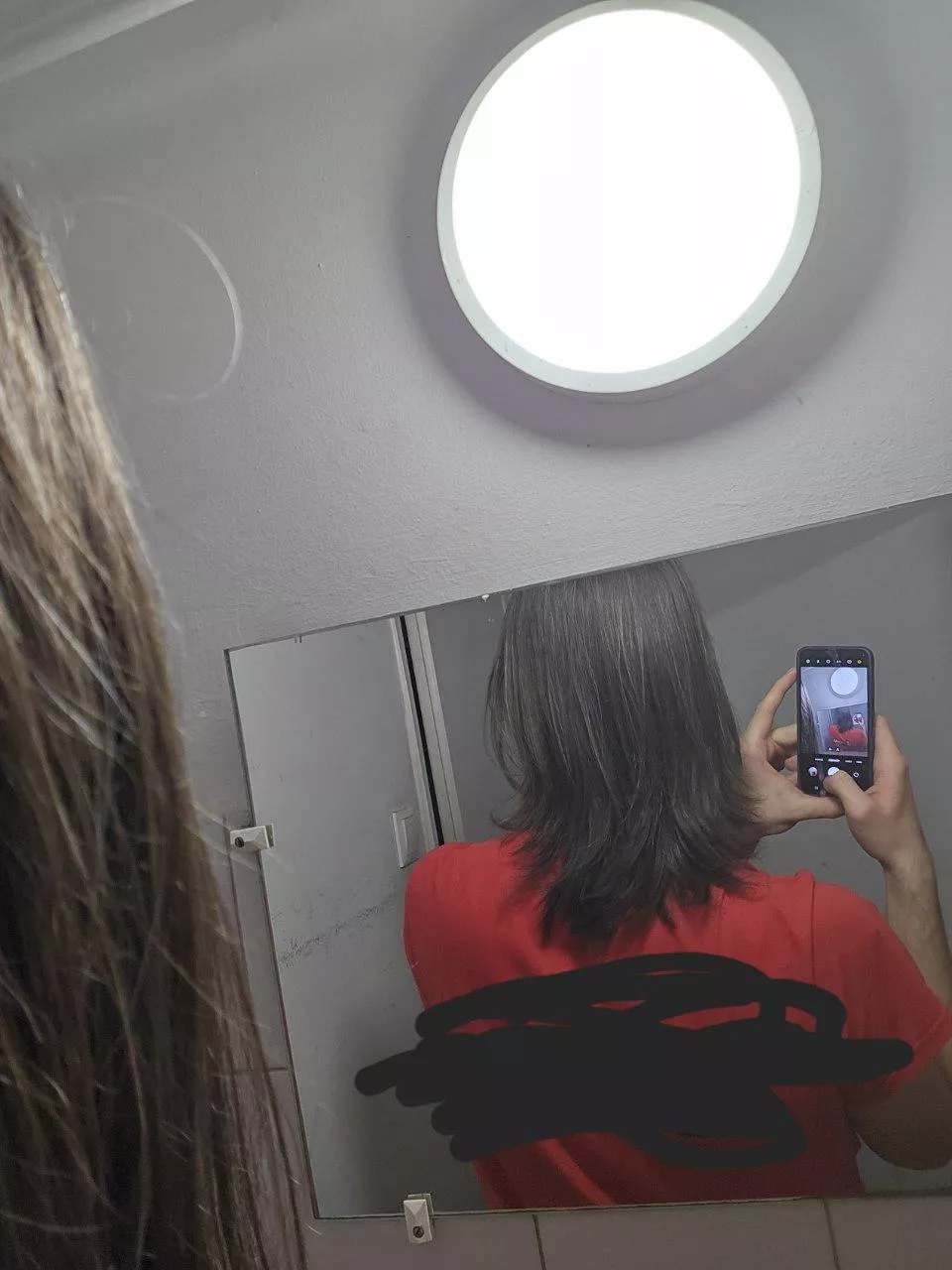 Growing out long hair