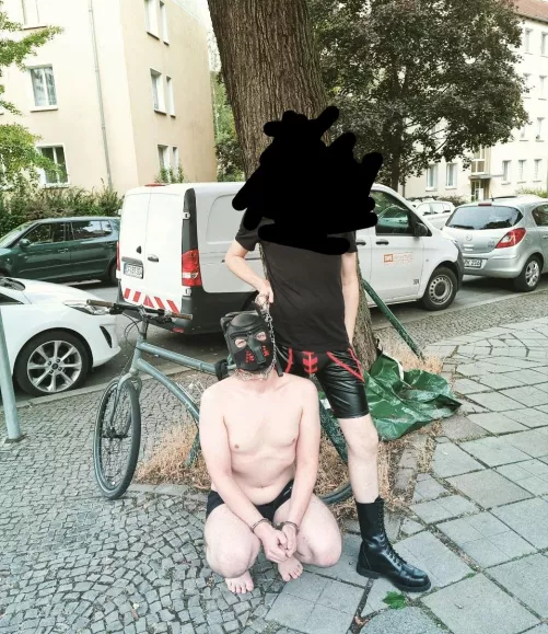 Half naked puolic humilation 