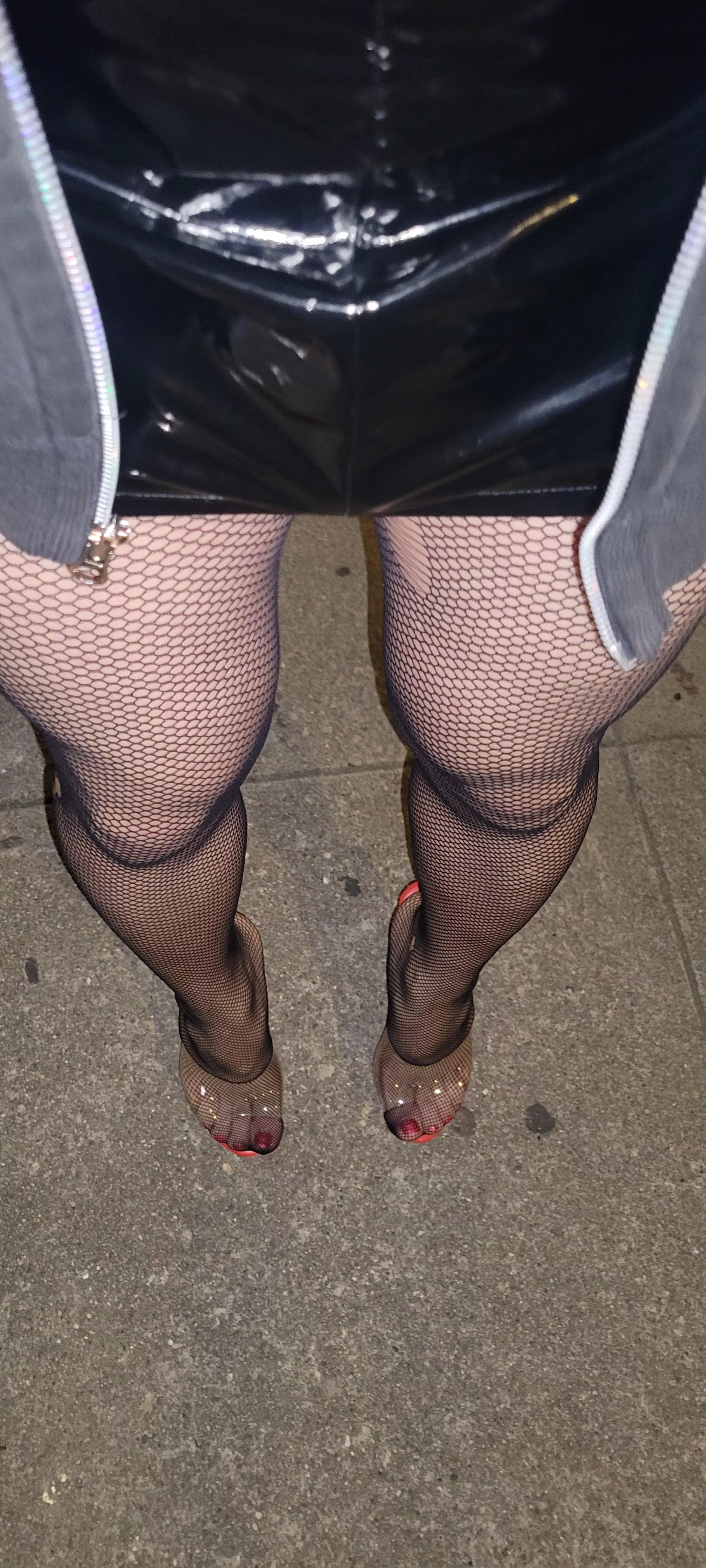 happy feet getting fresh air at night