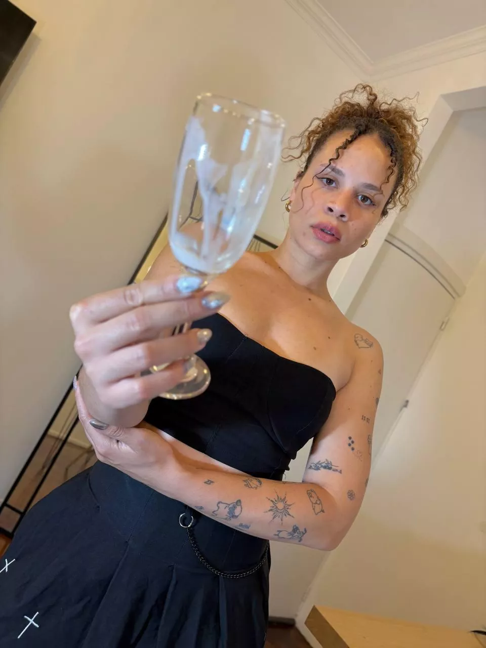 He asked me what I was drinking, then I gave him some... He doesn't know it's his best friend cum