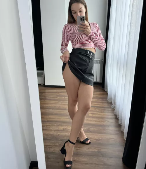 I have something very tasty under my skirt