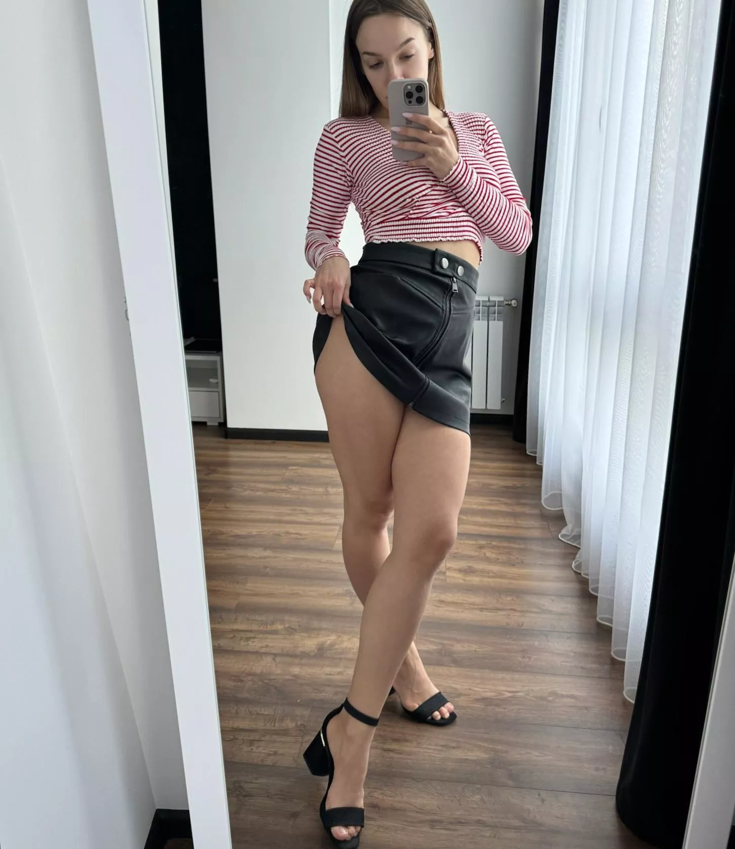 I have something very tasty under my skirt