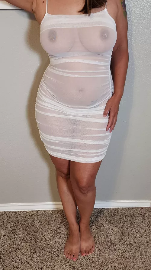 I hope you don�t mind my dress being a little see through