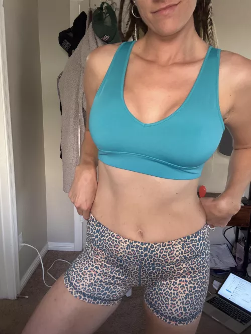 I like to wear as little clothing as possible, but still have a supportive enough bra for bouncing cardio 