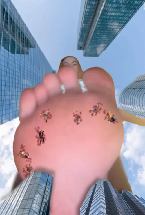 I missed you… get ready to suffer the fate of the rest of the tinies on the bottom of my massive foot 💥😏