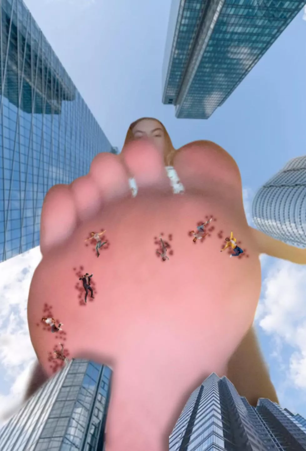 I missed you… get ready to suffer the fate of the rest of the tinies on the bottom of my massive foot 💥😏