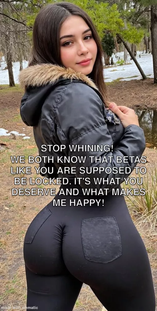 In your right place. [lockedslaveboy030 on ImageFap]