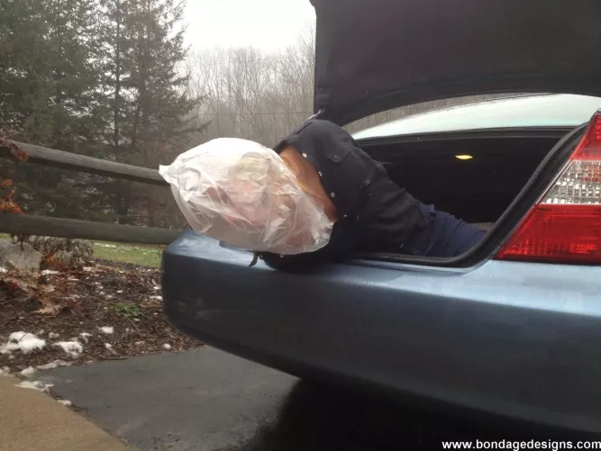 Just the final few struggles as a human. As soon as the trunk gets closed her life as a Human with right closes too. Soon she will be nothing but merely a merchandise for sale